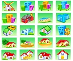 Architecture icons vector set